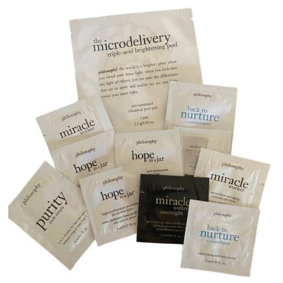 Philosophy 11pc Skin Sample Set Microdelivery Miracle NurtureHope Shelter Purity - Picture 1 of 3